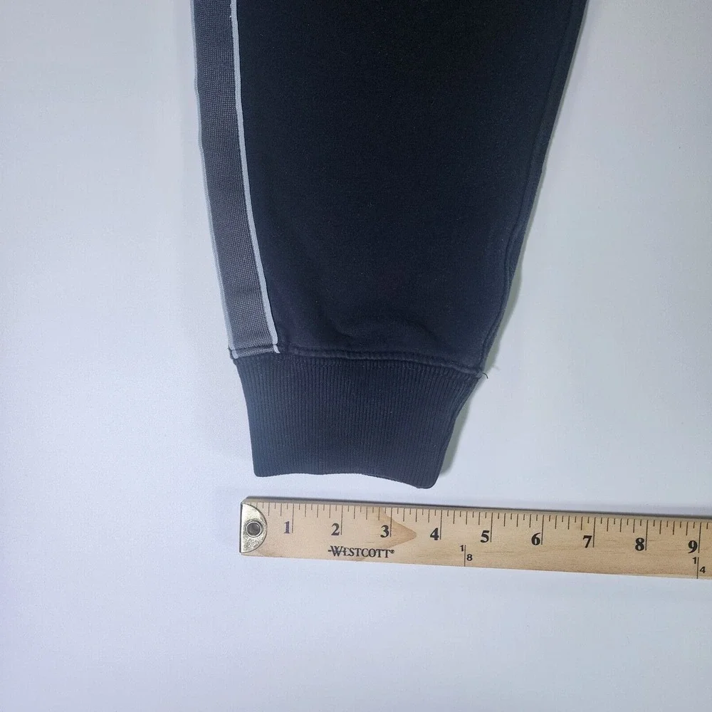 Abercrombie & Fitch Jogger Men Large Black Striped Activewear Pants Soft Fleece